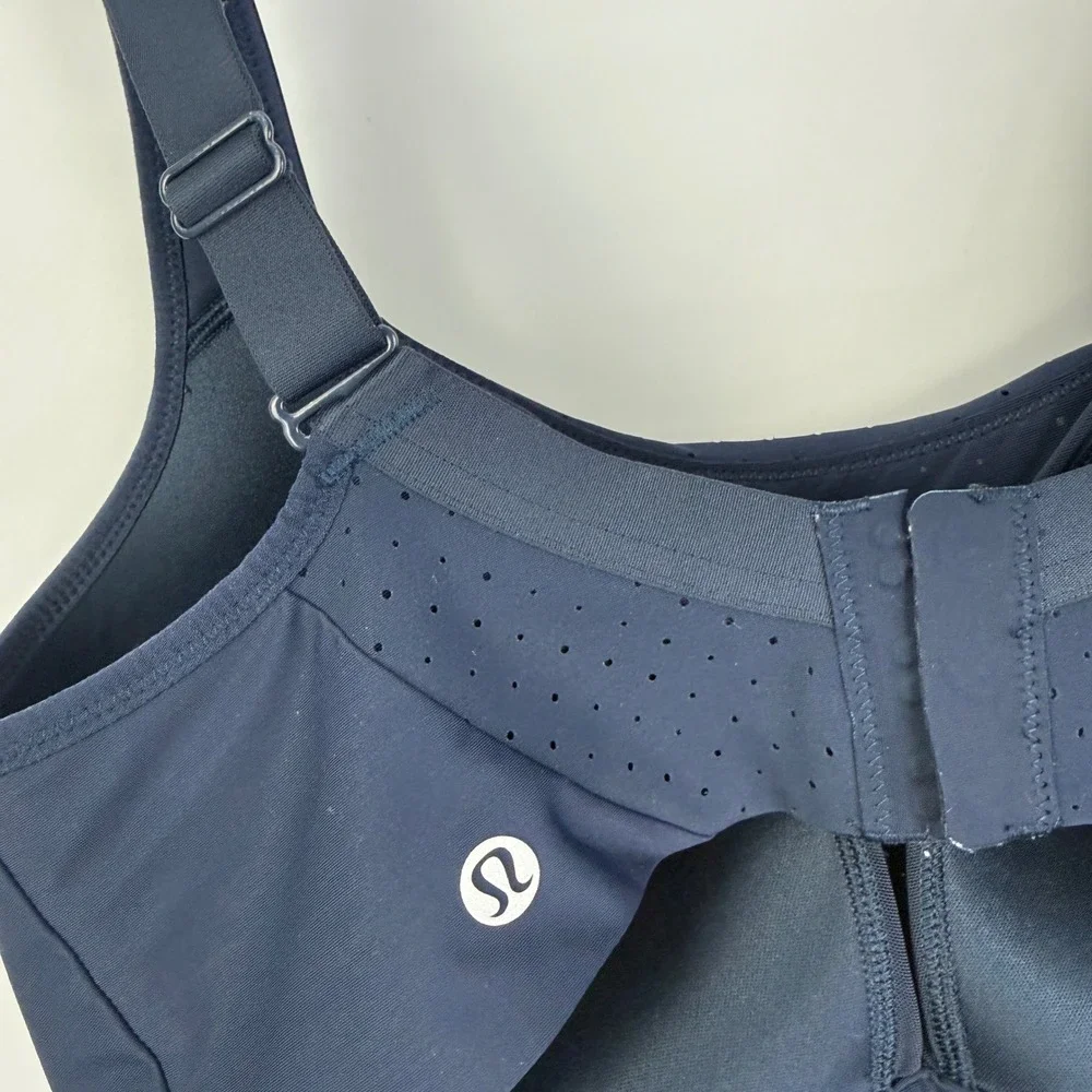 Lululemon Run Times Bra Women 34DD True Navy High Support W2BN4S